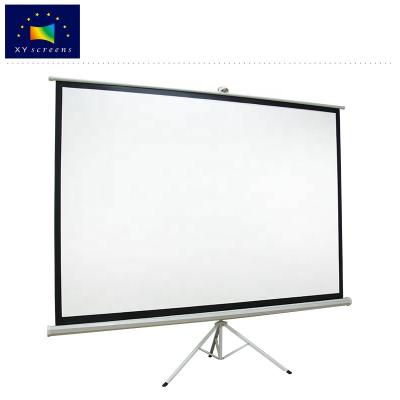 China 100 inch Portable Quick Folding Tripod Projection Screen White Screen Tripod for Office/Home/Outdoor for sale