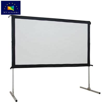 China Portable Frame Quick Fold Front / Rear Double Sided Projection Screen / Projector For Outdoor Gathering / Camping / Exhibition for sale