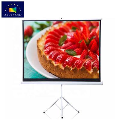 China Cheap Price Outdoor/Indoor Convenient Bracket Triangle Storage Manual Projection Screen,Classroom Cafe Leisure Room Movable Screen for sale