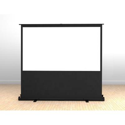 China 100 Inch 16:9 Outdoor / Indoor Factory Price Pull Down Floor Rising Manual Projector Screen for sale