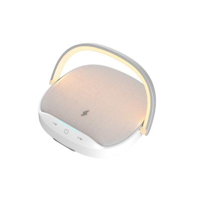 China Multifunctional Mobile Phone BT Speaker Bedside Night Light Wireless Charger For Apple Huawei Mobile Phone Holder for sale