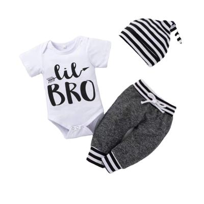 China Baby Boy Romper Cap Infant Cotton Anti-Shrink Neck Set Short Design Material Baby Boy O Sleeves Clothing for sale