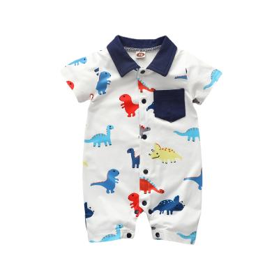 China Wholesale Casual 100% Cotton Baby Romper Boy Onesie For Summer Baby Boy Overalls for sale