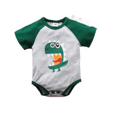 China New Design Cotton Dinosaur Pattern 100% Newborn Baby Overalls Summer Shorts Girdles Baby Boy Rompers for sale