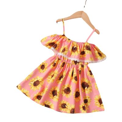 China Latest Anti-wrinkle Summer Style Design Holiday Wear Child Kids Girl Floral Dress For Kid Girl for sale