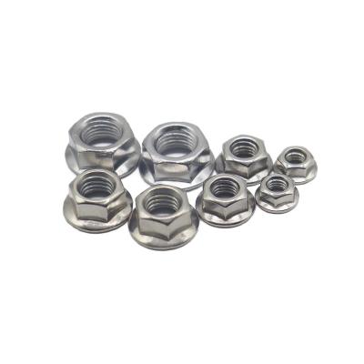 China Custom Retail Industry Factory Stainless Steel Hex Flange Nut M6 M8 M10 M12. Please contact us with more specifications for sale