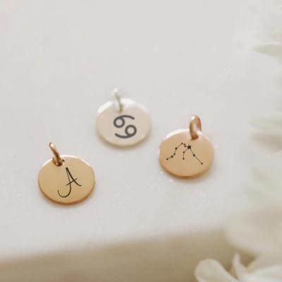 China Trendy Custom Logo Tags Stainless Steel Designer Charms For Necklace Jewelry Making Stainless Steel Tags for sale