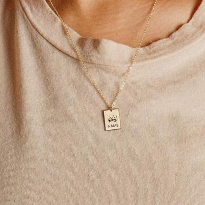 China Fashion Personalized Personalized Custom Stainless Steel Pendant Necklace Necklace Jewelry Gifts For Mom 2021 for sale