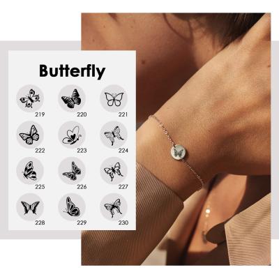 China CLASSIC Personalized Chain Bracelet Bangle Stainless Steel Jewelry Butterfly Bracelet for sale