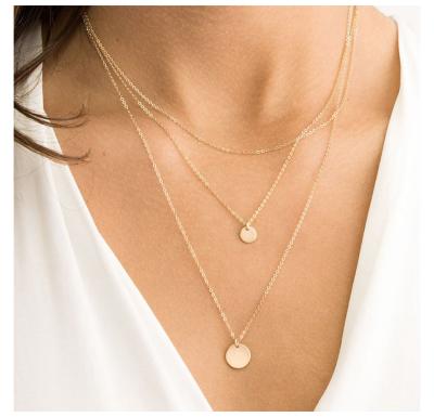 China FASHIONABLE Minimalist Jewelry Cheap Gold Plated Jewelry Stainless Steel Necklace for sale