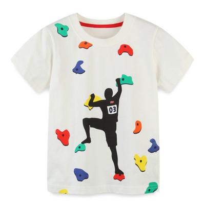 China Breathable Kids Short Sleeve Custom Logo Printing 100% Cotton Plain White Kids Girl Boy T-Shirts for sale