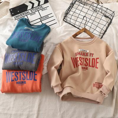 China 2021Autumn loose and winter boy's lightweight thermal boy's fleece pullover sweatshirts children's sweatshirt custom printing for sale