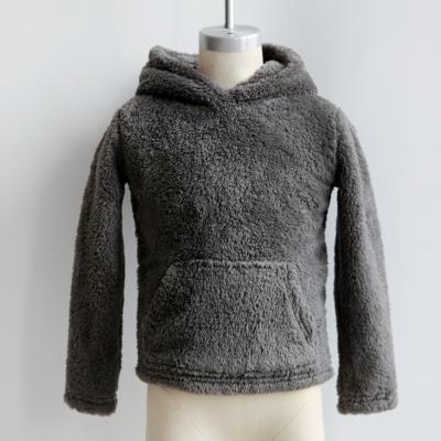 China New viable thickened children lamb cashmere hoodies winter sweatshirt for sale