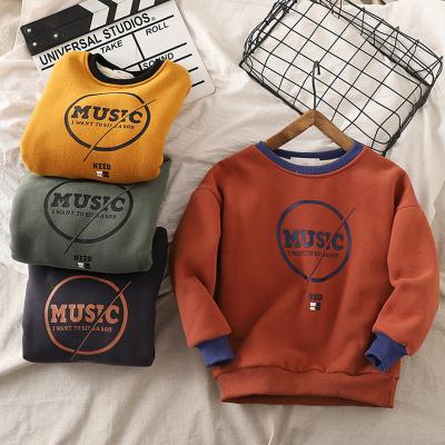 China Loose Round Crewneck Sweatshirts For Boys Cotton Crop Boy's Lightweight Thermal Sweatshirt Custom Boys Printed Sweatshirt for sale