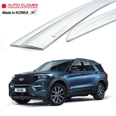 China Business/Luxury AUTOCLOVER For Ford Explorer Chrome Window Visor Sun Door Sun Visors For Car Rain Guard Deflector Side Rain Guard E052 for sale