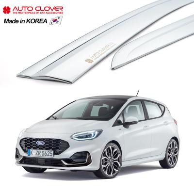 China Business/Luxury AUTOCLOVER For Ford Fiesta 5DR Chrome Window Visor Sun Door Sun Visors For Car Rain Guard Deflector Side Rain Guard B565 for sale