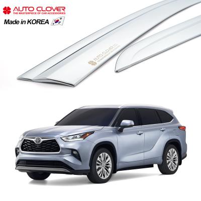 China Business/Luxury AUTOCLOVER For Toyota 202122Highlander Chrome Door Visor Sun Visor Sun Door Deflector Air Flow Window Shade E079 for sale