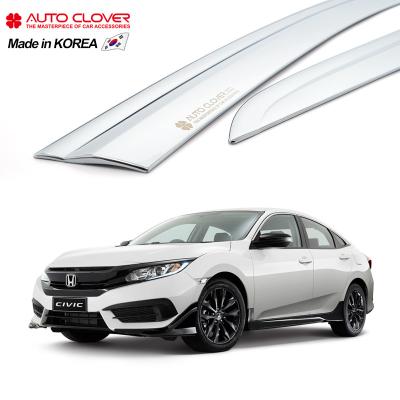 China Business/Luxury AUTOCLOVER For Honda Civic Chrome Door Shade Sun Window Shades For Car Side Rain Guard Vent Visor Wind Deflector B555 for sale