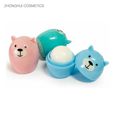 China CCN36188 Bear Shape Lip Balm Ball Waterproof Container For Kids Natural Lip Balm Private Label for sale