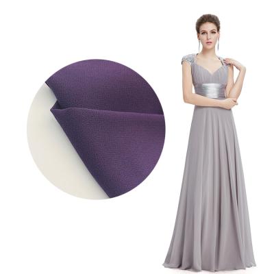 China Fashionable china supply 100% polyester compound linen fabric Shrink-resistant chiffon women dress fabric for sale