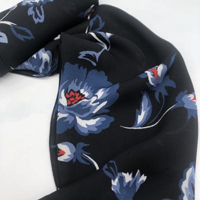 China Factory Wholesale Multicolor Printed 100% Anti-static Polyester Foam Crepe Chiffon Scarf Fabric for sale