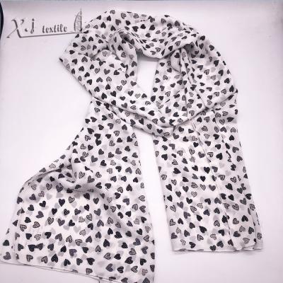 China High quality foam crepe printed long scarf for sale