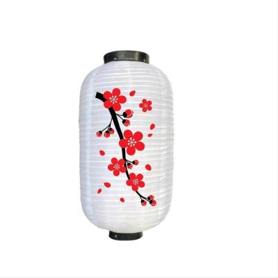 China Japan Plum Blossom Printing Silk Lamp Sakura Japanese Lantern for sale