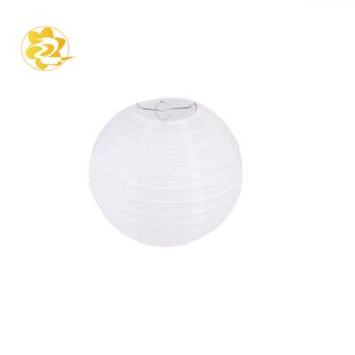 China Europe Factory Price White 35 Cm Round Paper Wedding Lanterns For Party Decoration for sale