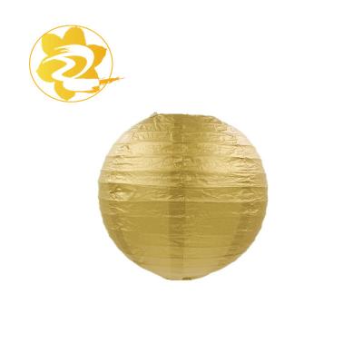 China Europe Factory Price Gold Silver Round Paper Wedding Lanterns For Party Decoration for sale