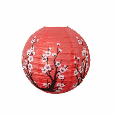 China China Cherry Paper Lantern Chinese Red Japanese Plum Blossom Lantern for sale