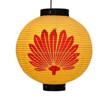 China Japan Hot Seller Hanging Japanese Character Printing Round Paper Lantern For Japanese Restaurant for sale