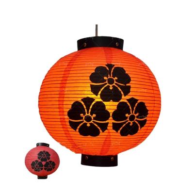 China Japan Traditional Chinese Custom Printing Flower Around Japanese Paper Lantern for sale