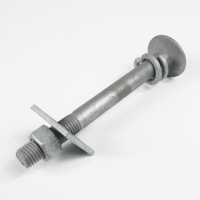 China Stainless Steel Bolt Supplier Carbon Steel Plain ASTM A307 Step Bolt For Pole for sale