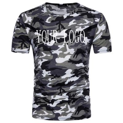 China 100% Summer Fashion Cotton Short Sleeve Camouflage T-shirt Breathable Round Neck Camouflage T-shirt Men With Your Label for sale