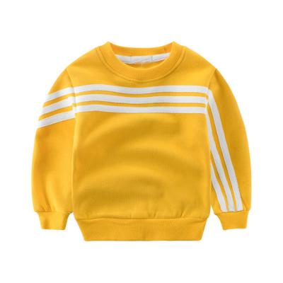 China Winter Sweatshirt Anti-pilling Warm Kids Clothes Long Sleeve T-shirts Striped Baby Boy Hoodies Sweatshirts 1-10T Thick Kids Clothing Hood for sale