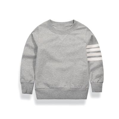 China Anti-pilling boys sleeving long babies Terry Color Gray Dark Blue of the use of 2018 new spring striped children's sweatshirts 2-10 years old children clotting for sale