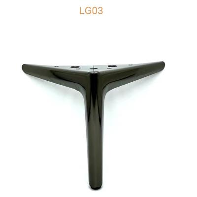 China Modern Factory Wholesale Durable Sofa Legs Black Gold Sofa Accessories Legs Furniture Hardware Chrome for sale