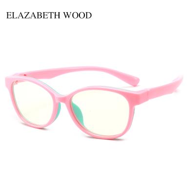 China Fashion 2021 Wholesale Kids Glass Rubber Blue Blocking Funny Frame for sale