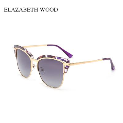 China Color Film Lens Cat Eye Purple Leopard Sun Glass Sunglasses For Women for sale