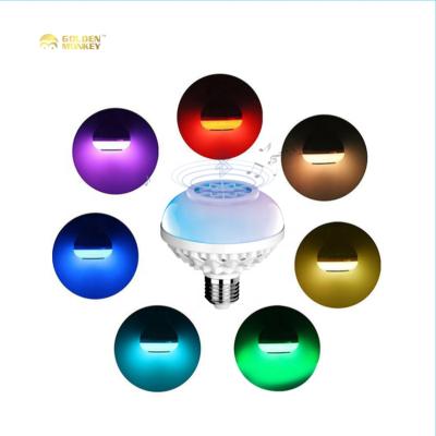 China Morden RGB Music Light Color Changing Blue Tooth Music Speaker Bulb DJ Party Light With Remote Control 6W E27 Multifunctional Led Bulb for sale