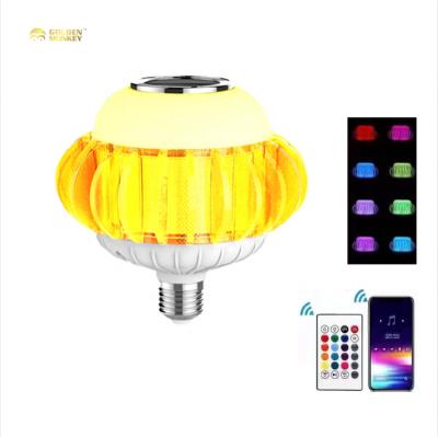 China Disco Ball Effect Modern Led Light Wireless Colorful E27 Tooth Speaker Blue Bulb With Remote Control DJ Party Music Lights for sale