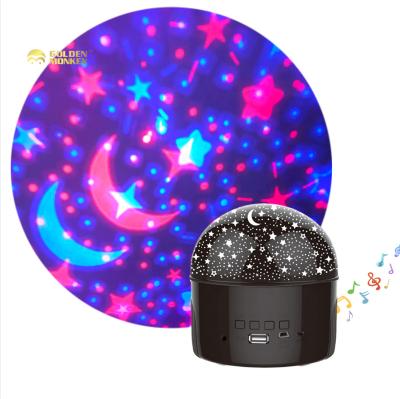 China Morden DC5V Blue Music Speaker Bulb RGB Light Colorful Starry Moon Lights 6w Morden Tooth Moon Lights USB Bedroom Led Night Light for sale