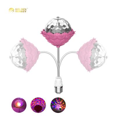 China Crystal Magic Bar Ktv Party Xmas Radio Led Christmas Light E27 3w Rotating Disco Bulb Ball DJ Stage Flashing Flashing Lights With Poles for sale