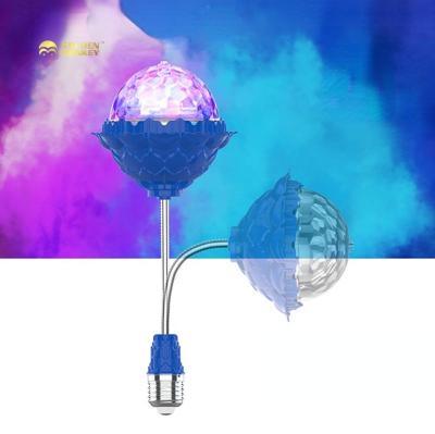 China Stage Light Disco Bulb E27 3W Crystal Magic Ball Led Rotating Light RGB Party Lamp Club Party Colorful Led Stage Bulb for sale