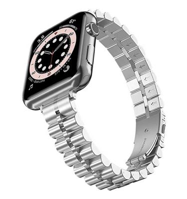 China Luxury Stainless Steel 7 Series Metal Strap Steel Watch Band For Apple Watch 38mm 40mm 42mm 44mm 45mm for sale