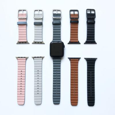 China 40mm Smart Watch High Quality Genuine Leather Watch 7 Genuine Leather Band For Apple Iwatch for sale