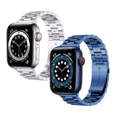 China Luxury High Quality Smart Straps 45mm Stainless Steel Designer Beaded Watch Band Metal Stainless Steel 38mm 44mm For Apple Watch 7 Series Se 6 4 for sale