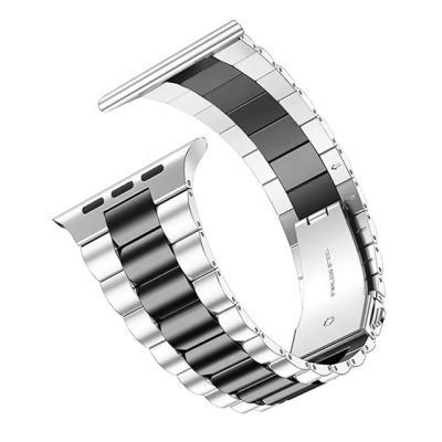 China Luxury Solid Stainless Steel Replacement Men's Metal Watch Band Strap Watch Band For Apple Watch Series 7 Se 6 for sale