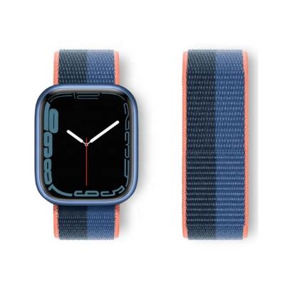 China High Quality Fabric Multi Color Braided Nylon Watch Band Strap For Apple Iwatch 7 Series Se 6 5 4 for sale