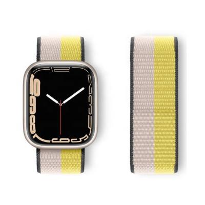 China Replacement Fabric 38mm 40mm 42mm 44mm Braided Fabric Watch Strap For Apple Watch Band 7 Series Nylon for sale